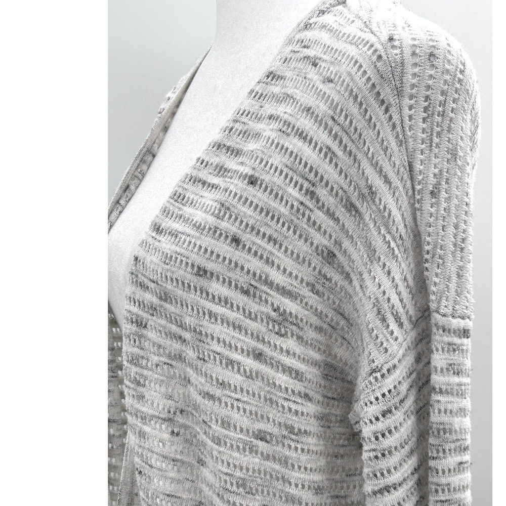LOFT Open Front Marled Knit Cardigan Sweater Small Lightweight Coastal Weekend - Picture 3 of 10